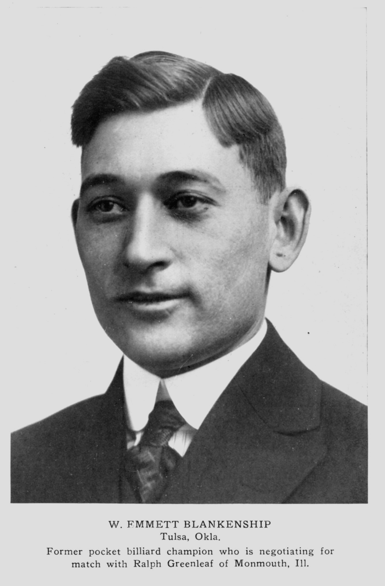 1892: Birth of Emmett Blankenship - Pool History